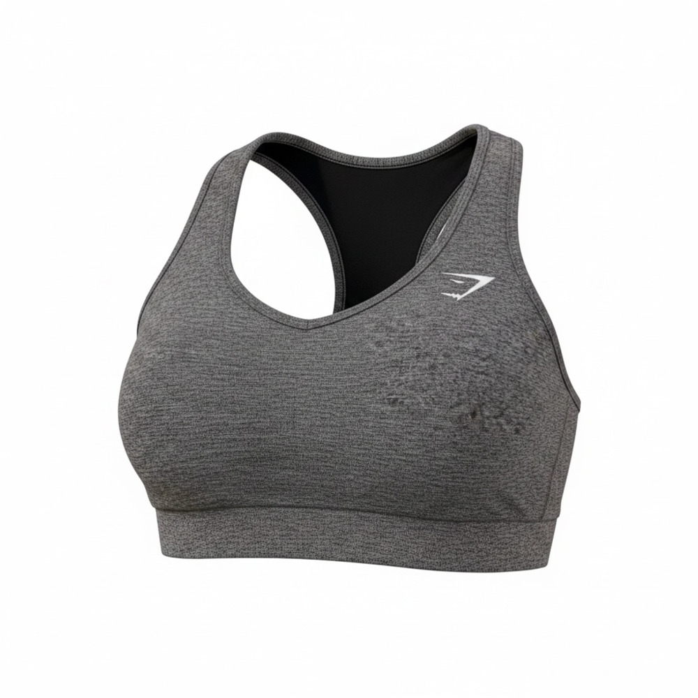 Gymshark Grey Sports Bra with Mesh Back